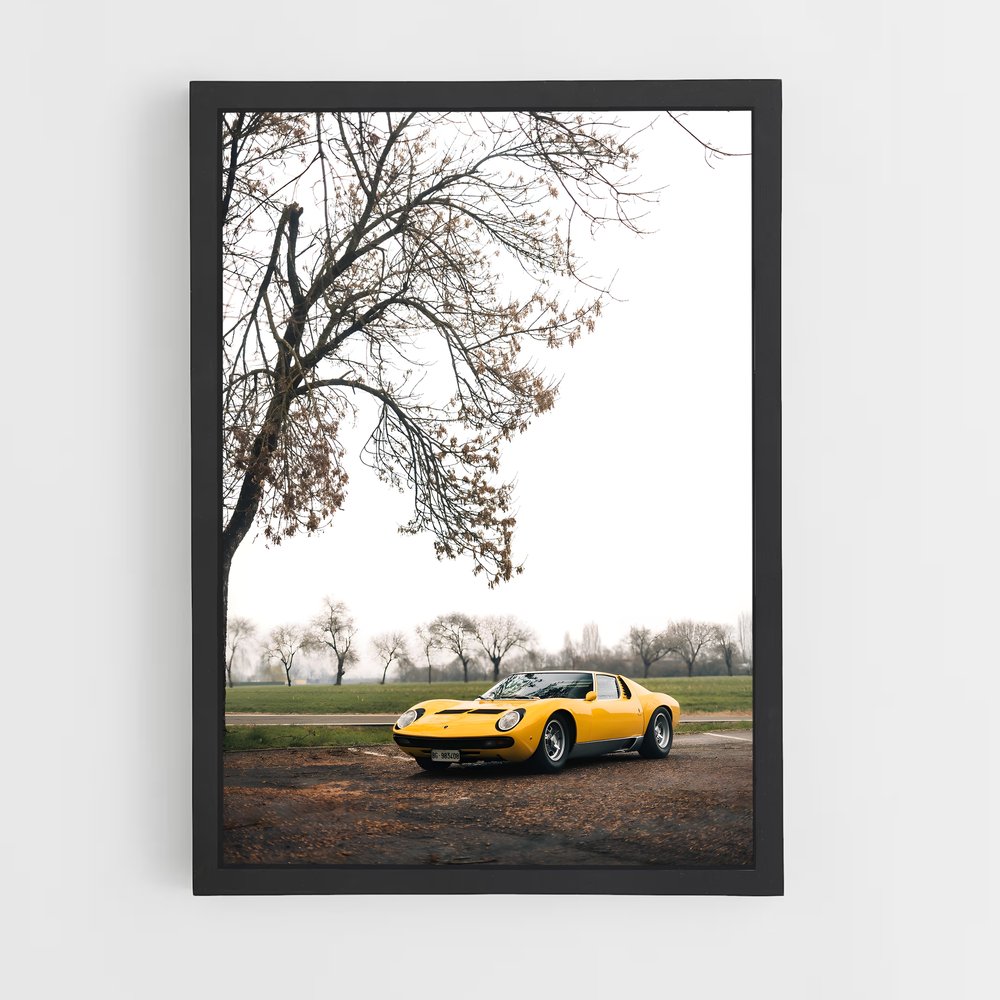 Poster L'Aube Jaune – affiche Lamborghini (vue 2)